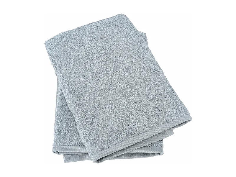 Lot de 2 torchons de cuisine pur coton 50x50 cm OPTICAL bleu capri