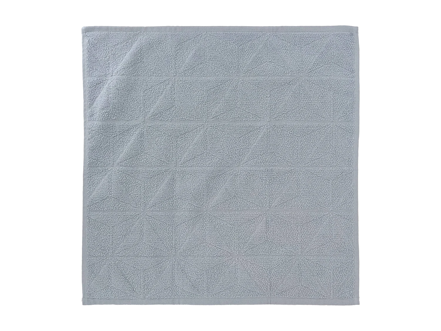 Lot de 2 torchons de cuisine pur coton 50x50 cm OPTICAL bleu capri