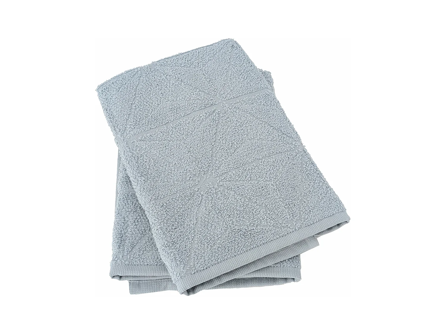 Lot de 2 torchons de cuisine pur coton 50x50 cm OPTICAL bleu capri