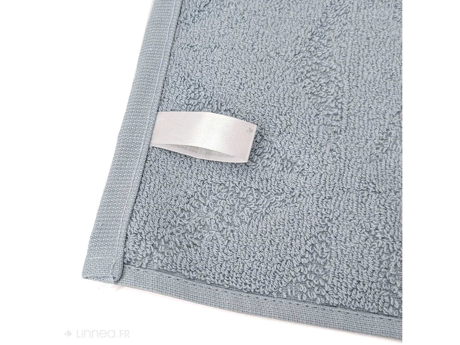 Lot de 2 torchons de cuisine pur coton 50x50 cm OPTICAL bleu capri