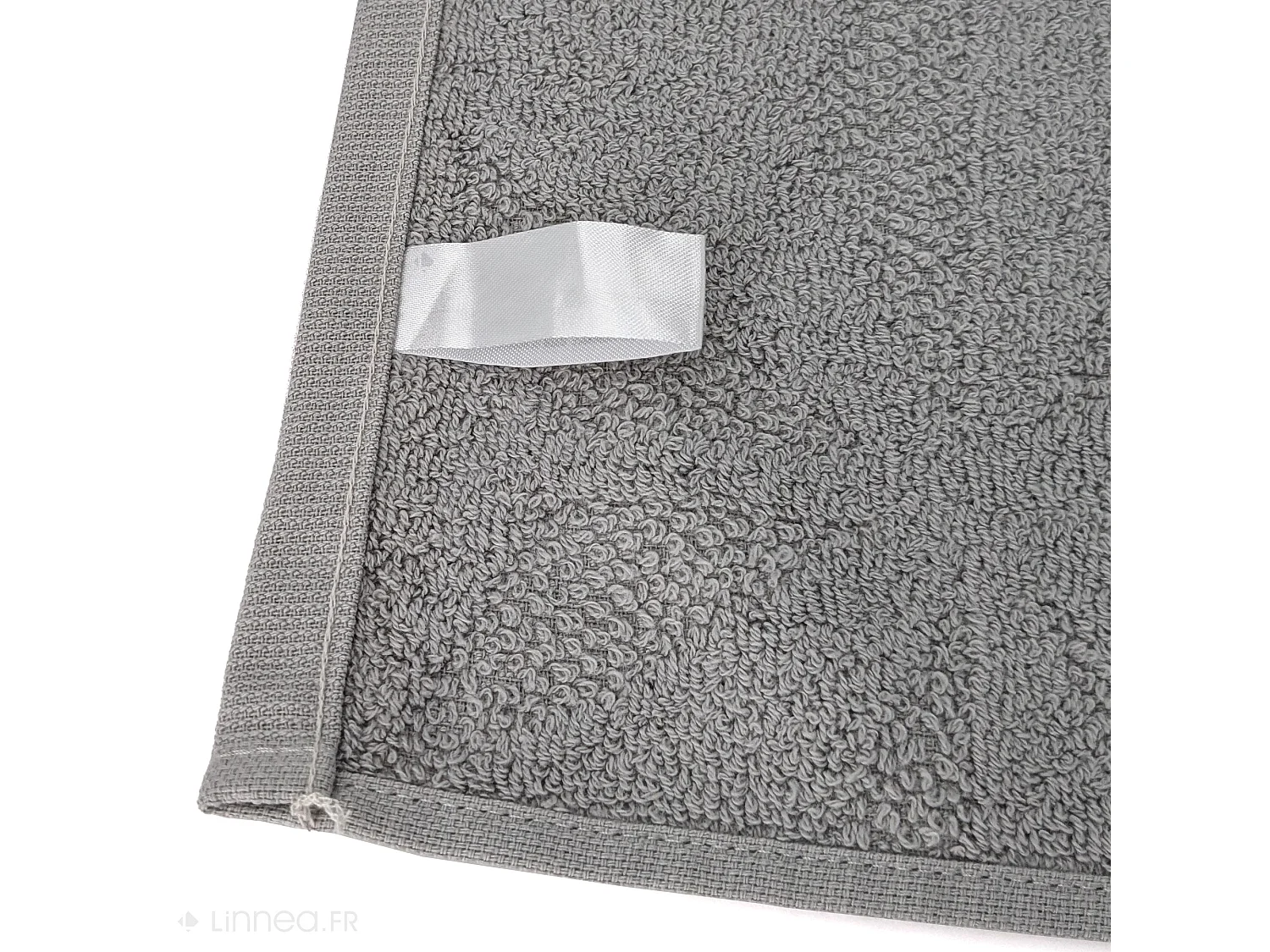 Lot de 2 torchons de cuisine pur coton 50x50 cm OPTICAL gris lunar