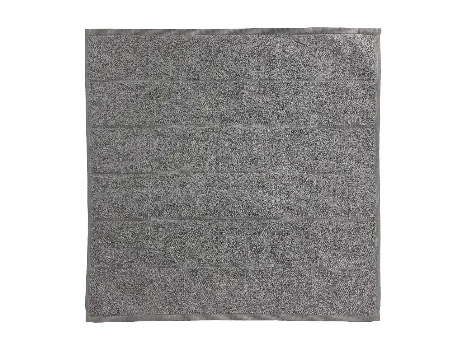 Lot de 2 torchons de cuisine pur coton 50x50 cm OPTICAL gris lunar