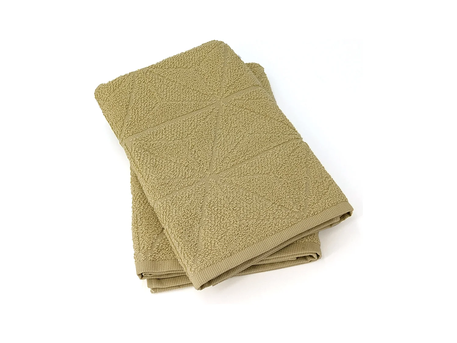 Lot de 2 torchons de cuisine pur coton 50x50 cm OPTICAL vert menthe
