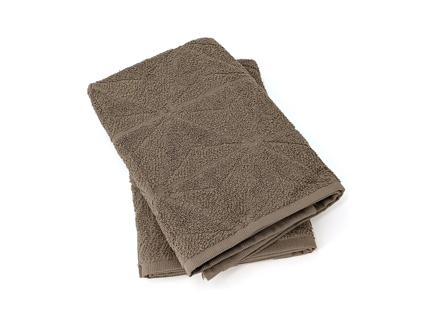 Lot de 2 torchons de cuisine pur coton 50x50 cm OPTICAL marron roble