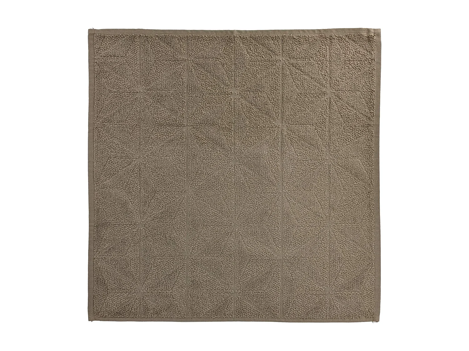 Lot de 2 torchons de cuisine pur coton 50x50 cm OPTICAL marron roble