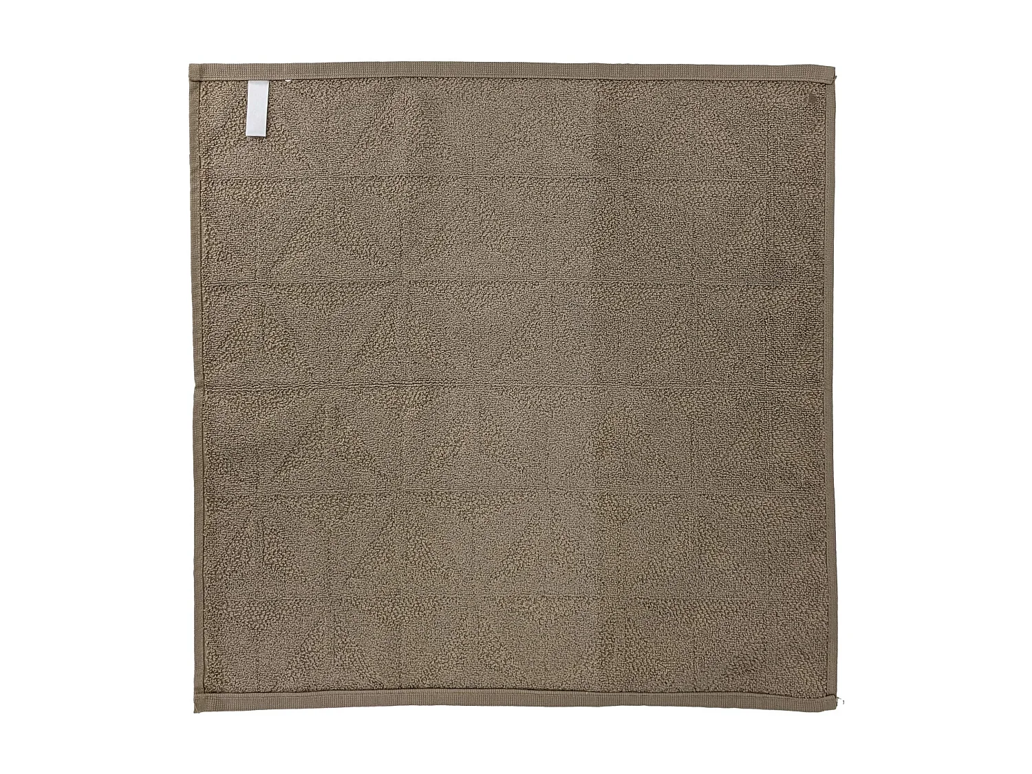 Lot de 2 torchons de cuisine pur coton 50x50 cm OPTICAL marron roble