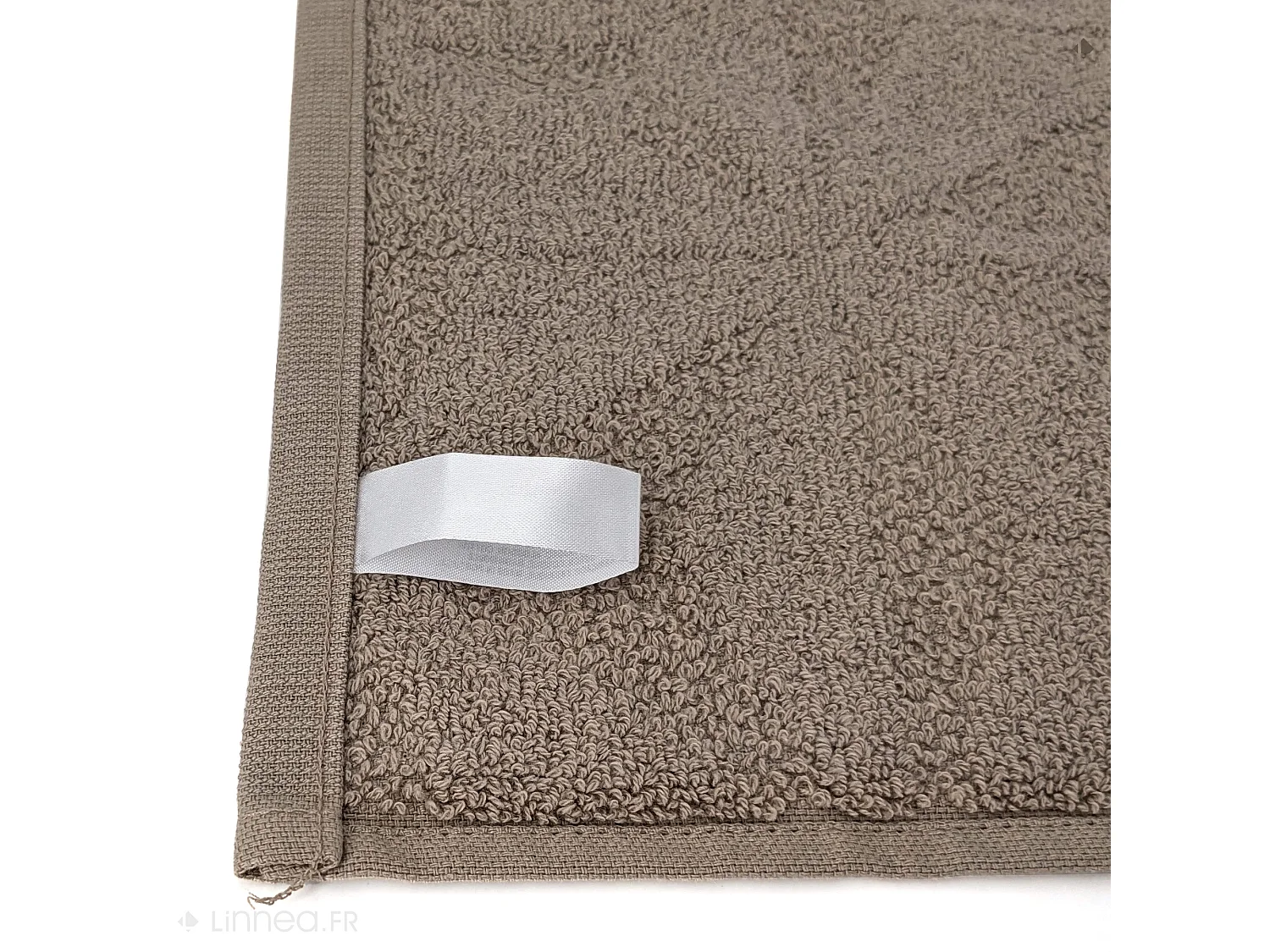 Lot de 2 torchons de cuisine pur coton 50x50 cm OPTICAL marron roble