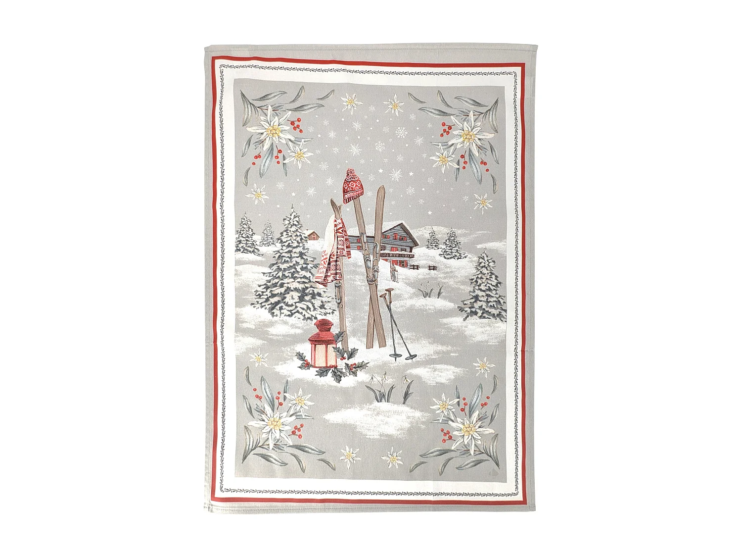 Lot de 2 torchons de cuisine 50x70 cm coton LES GUETS gris