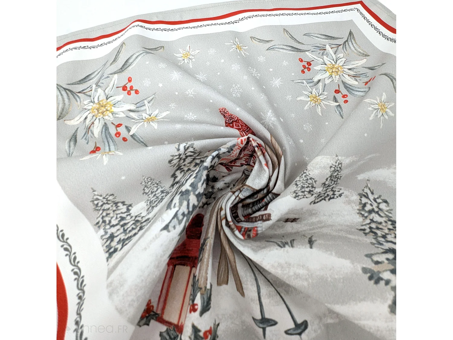 Lot de 2 torchons de cuisine 50x70 cm coton LES GUETS gris