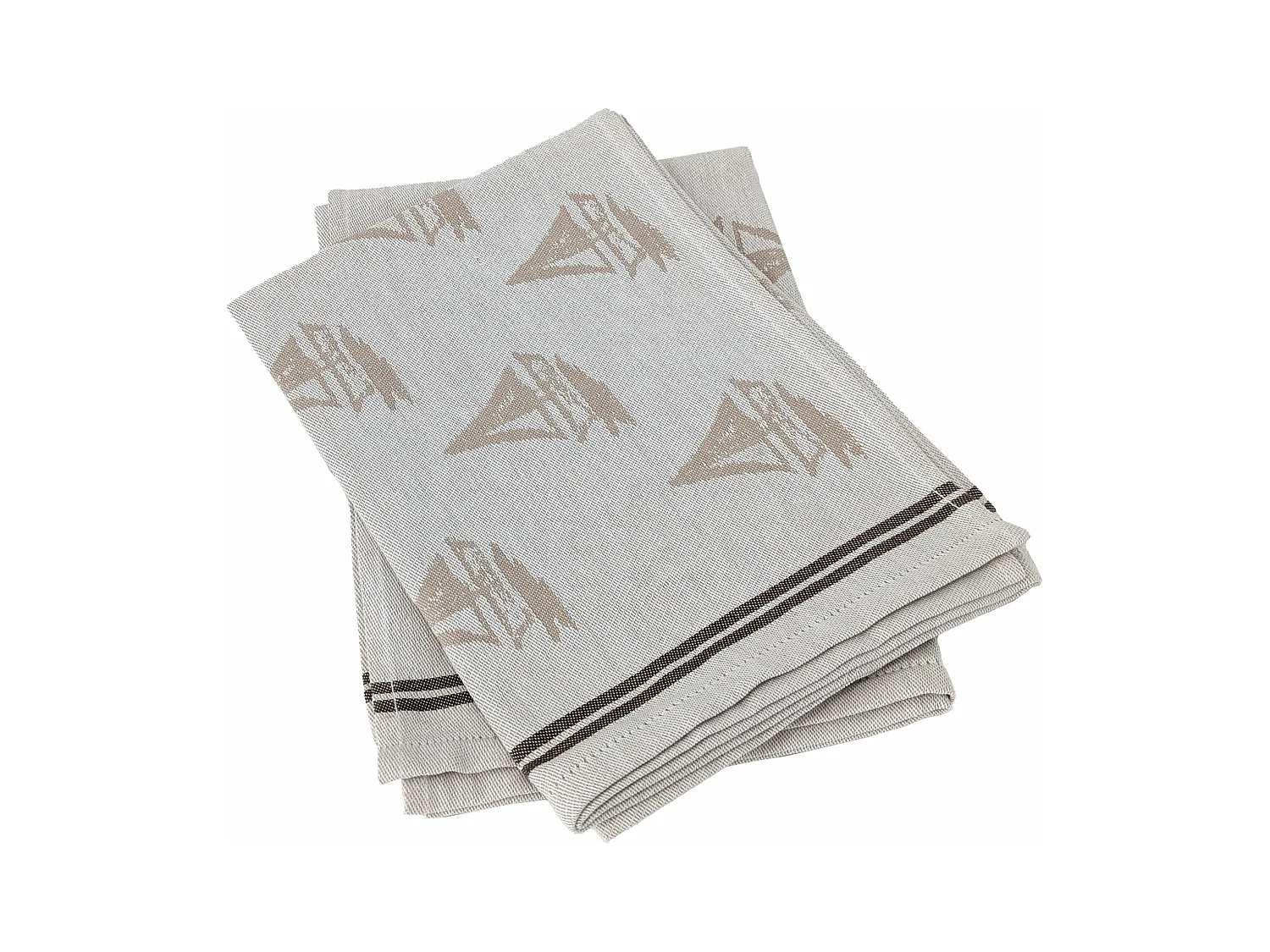 Lot de 2 torchons de cuisine 50x70 cm coton REGATTA beige