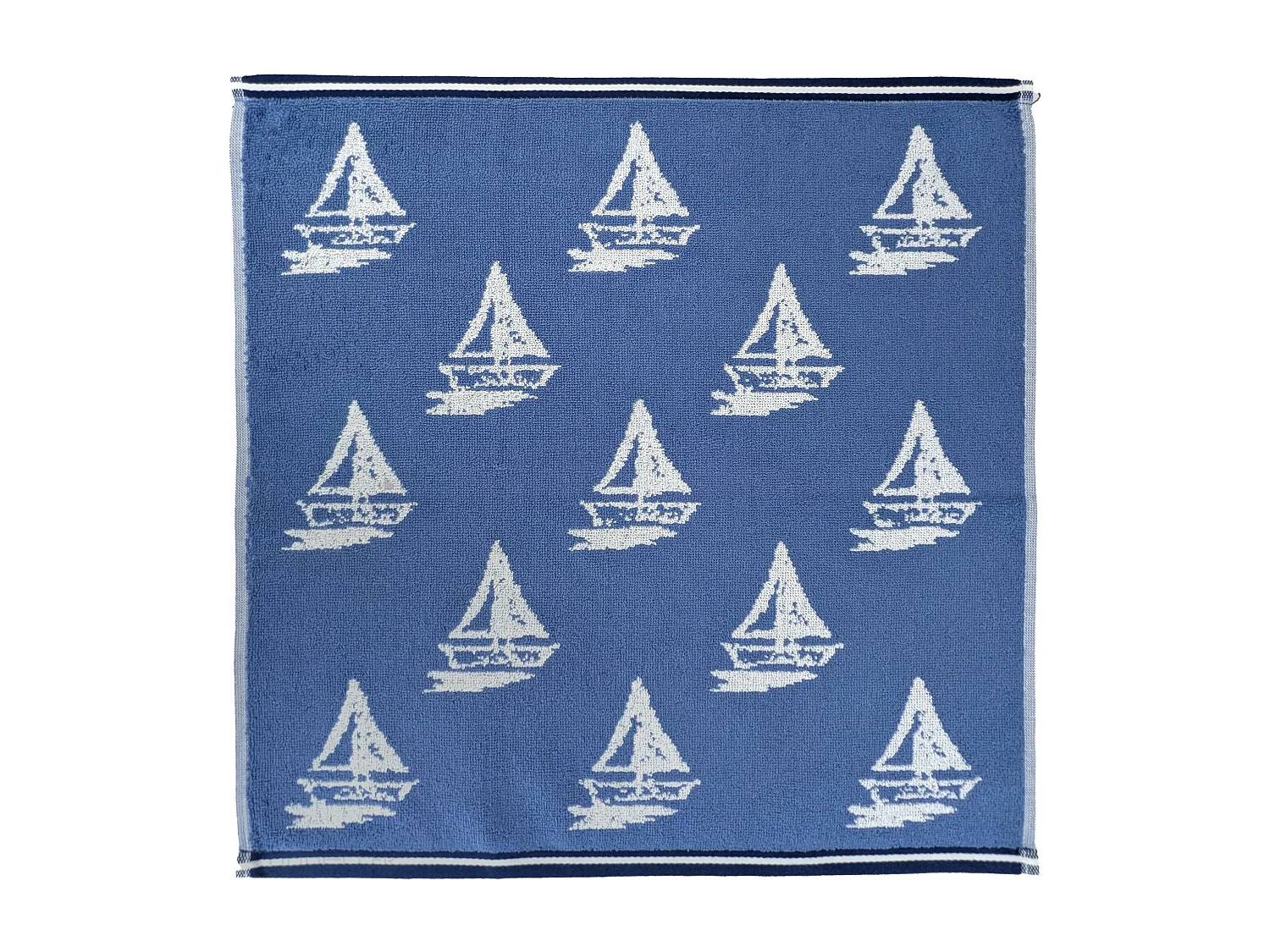 Lot de 2 torchons de cuisine 50x50 cm coton REGATTA bleu