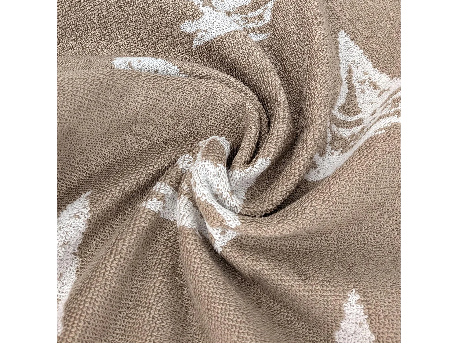 Lot de 2 torchons de cuisine 50x50 cm coton REGATTA beige