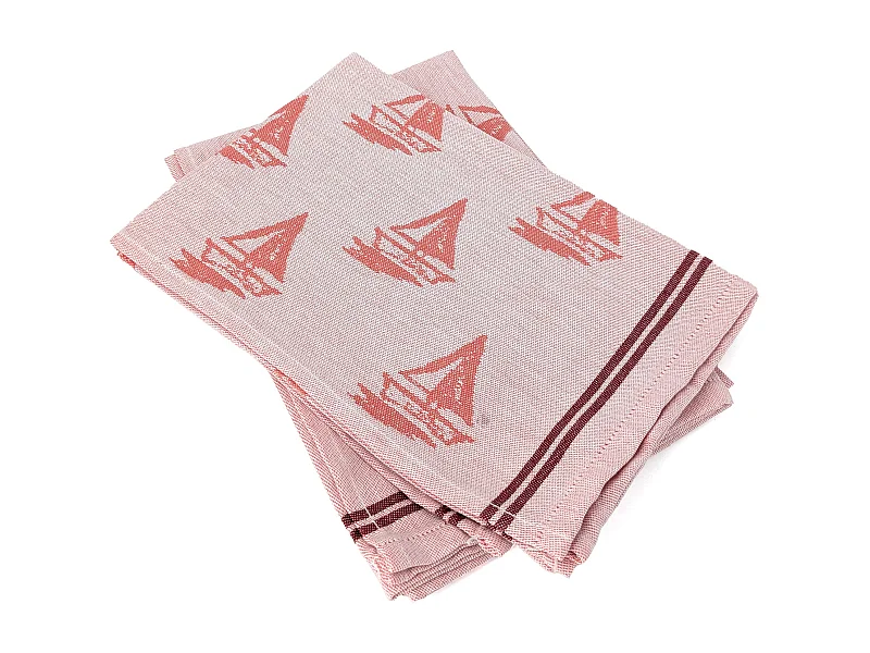 Lot de 2 torchons de cuisine 50x70 cm coton REGATTA orange