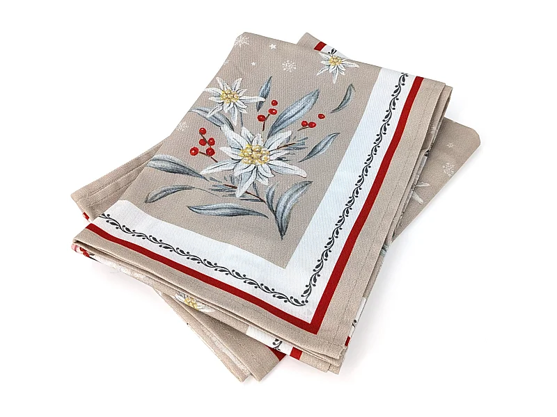 Lot de 2 torchons de cuisine 50x70 cm coton LES GUETS lin