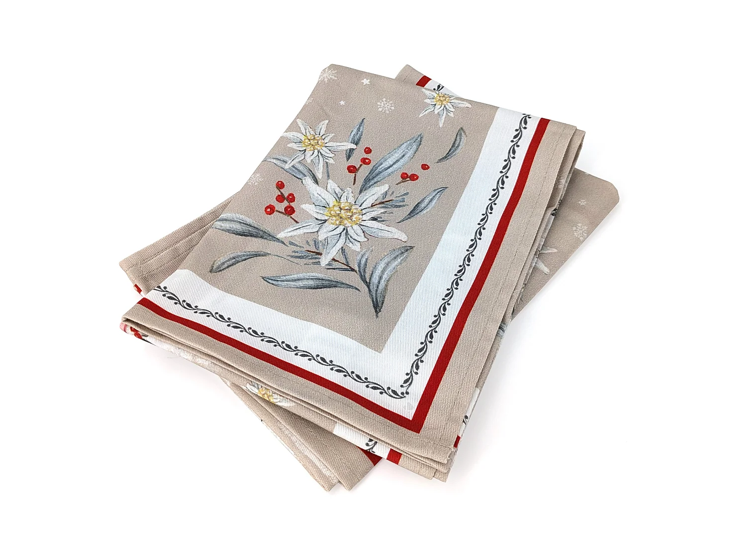 Lot de 2 torchons de cuisine 50x70 cm coton LES GUETS lin