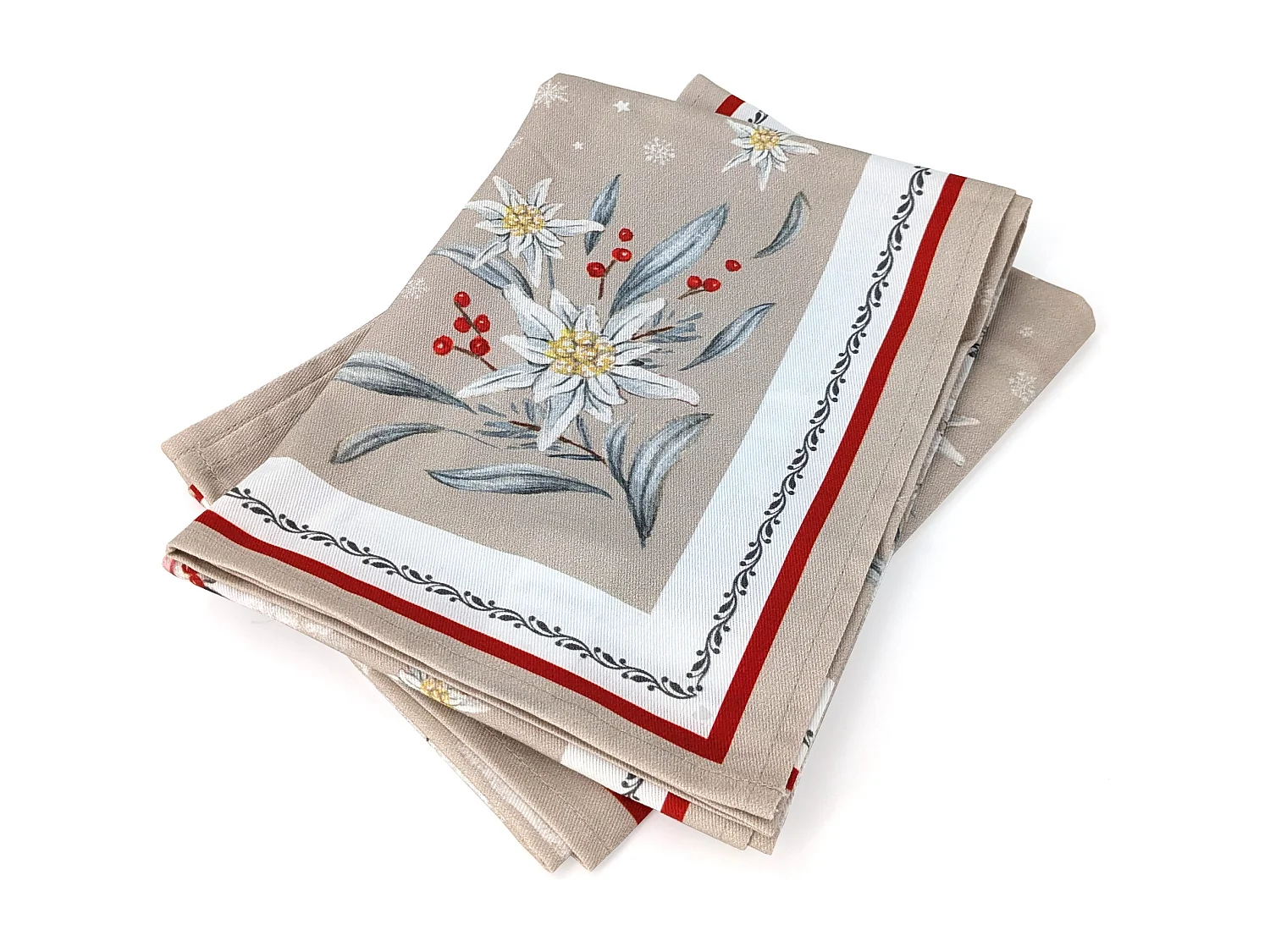 Lot de 2 torchons de cuisine 50x70 cm coton LES GUETS lin