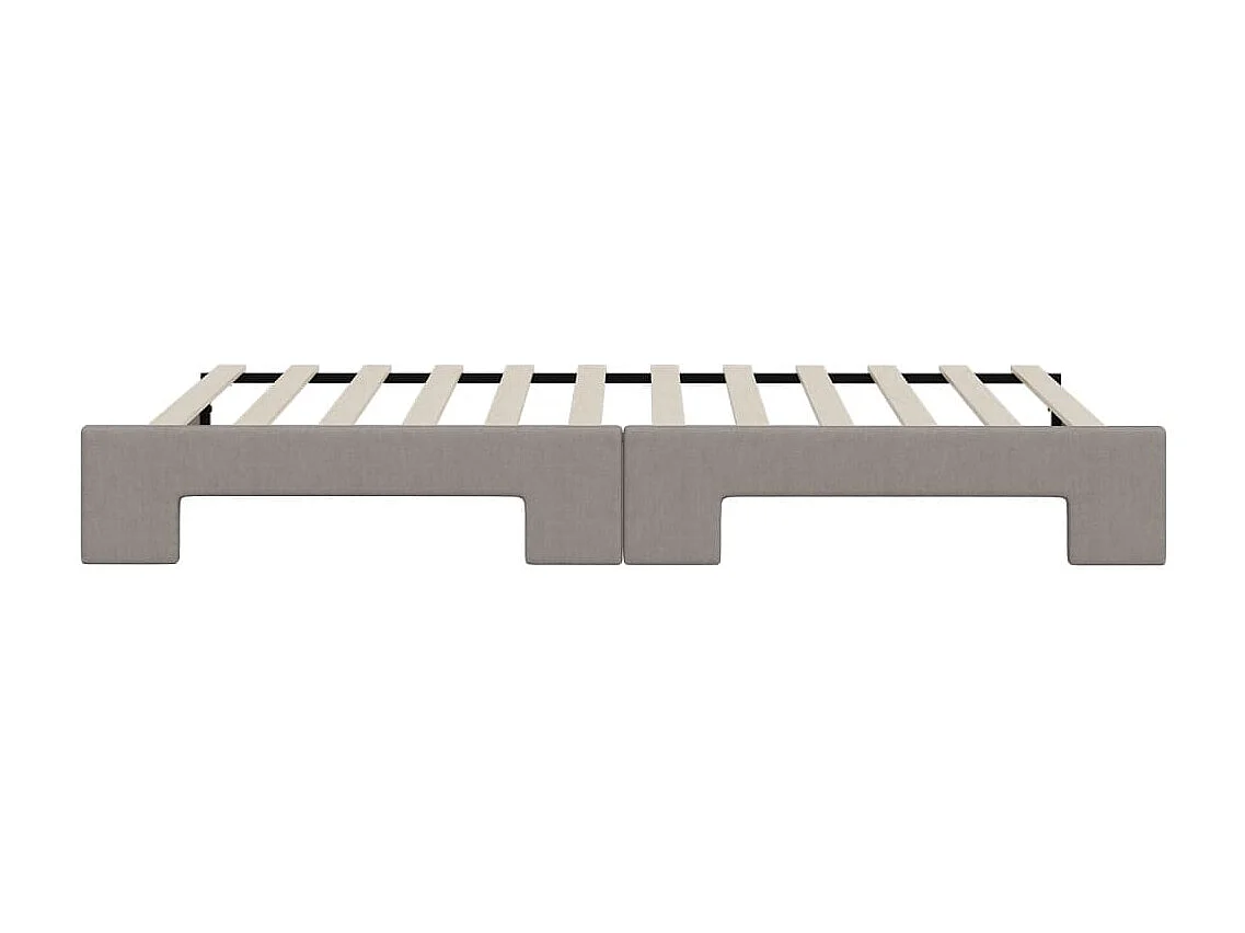 Tagesbett Ausziehbar Taupe 100x200 cm Stoff