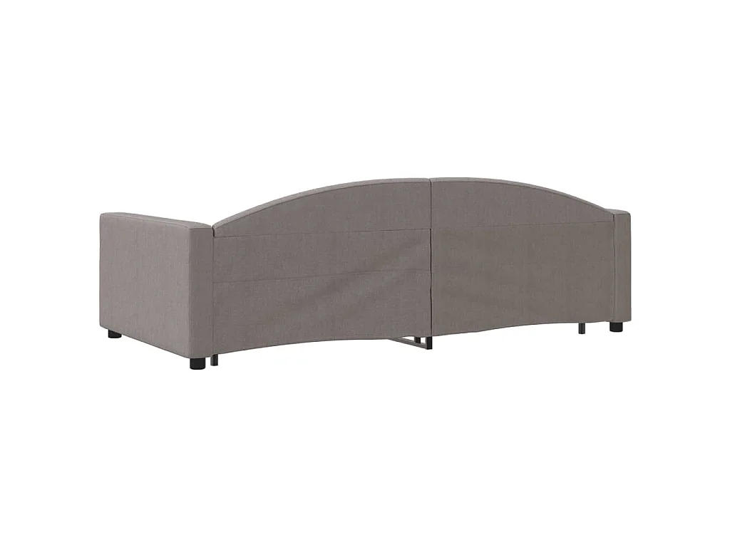 Tagesbett Ausziehbar Taupe 100x200 cm Stoff