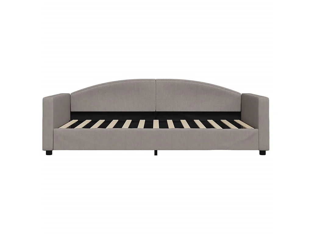 Tagesbett Ausziehbar Taupe 100x200 cm Stoff