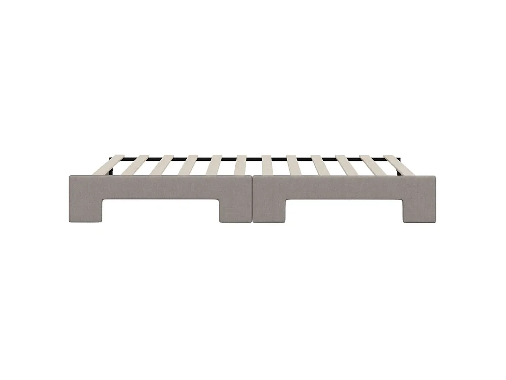 Tagesbett Ausziehbar Taupe 100x200 cm Stoff