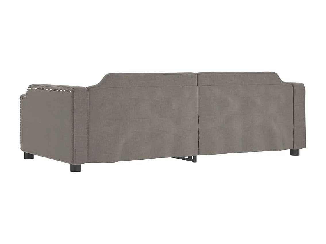 Slaapbank met onderschuifbed en lades 80x200 cm stof taupe