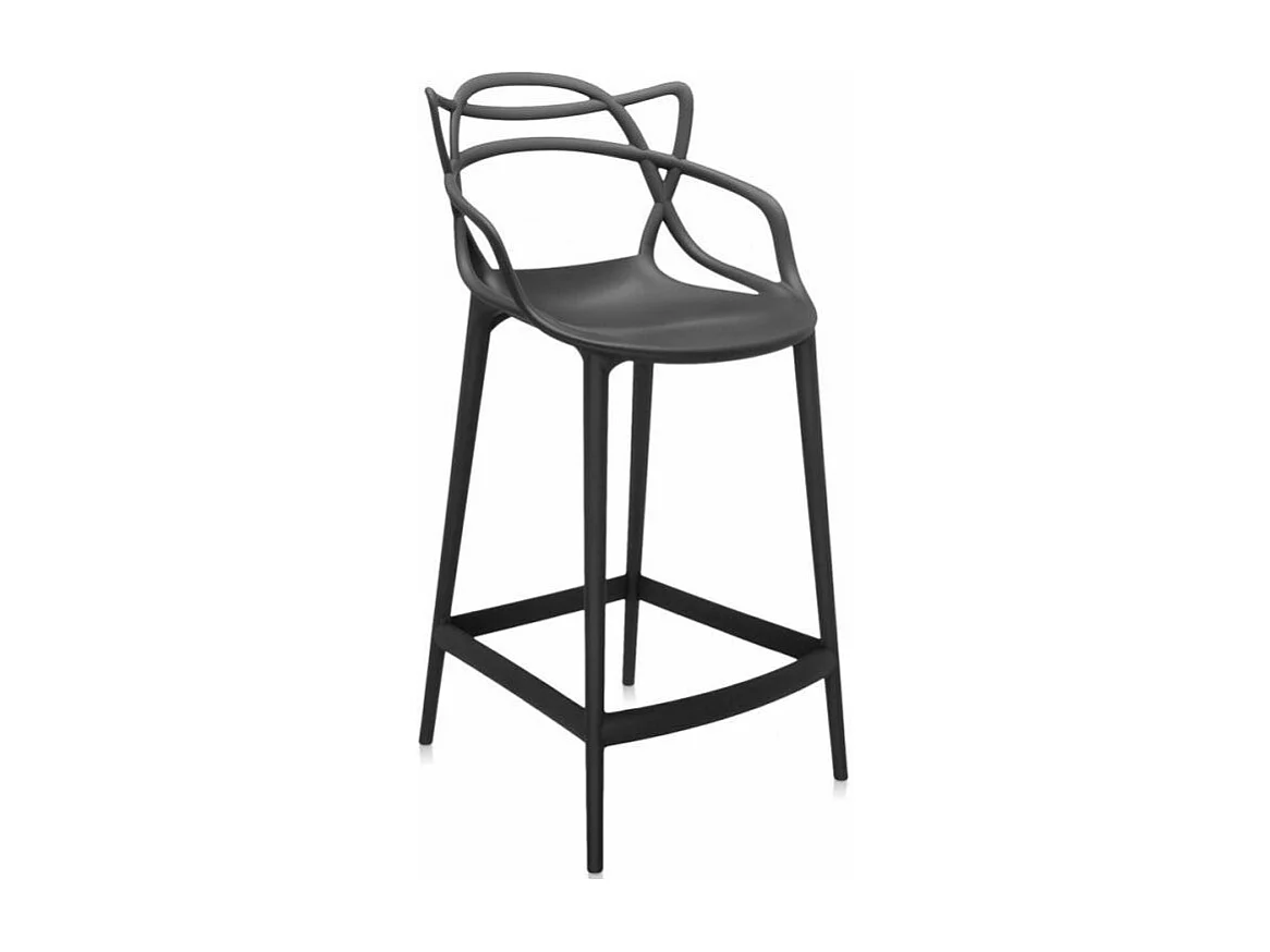 Taburete premium Beliano - Interior y exterior-Color Negro-Altura del asiento 66 cm