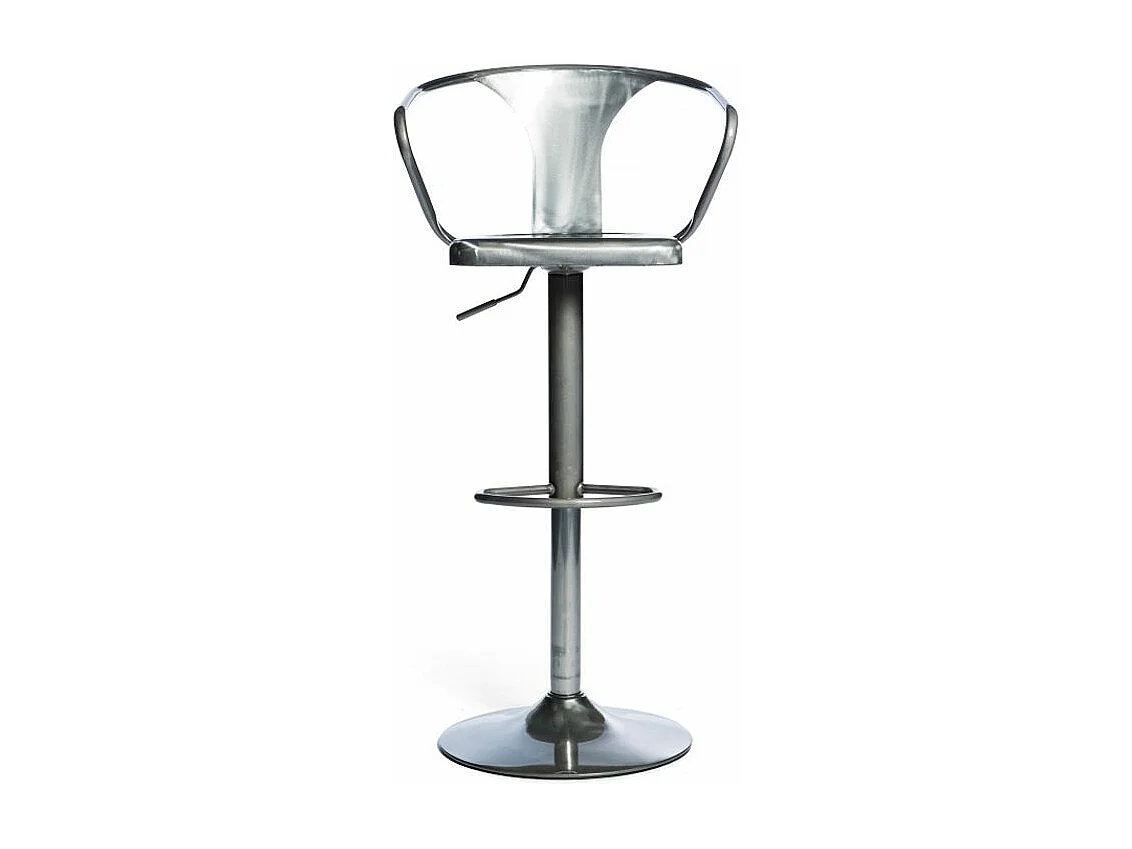 Tabouret acier argenté Kindu 81cm