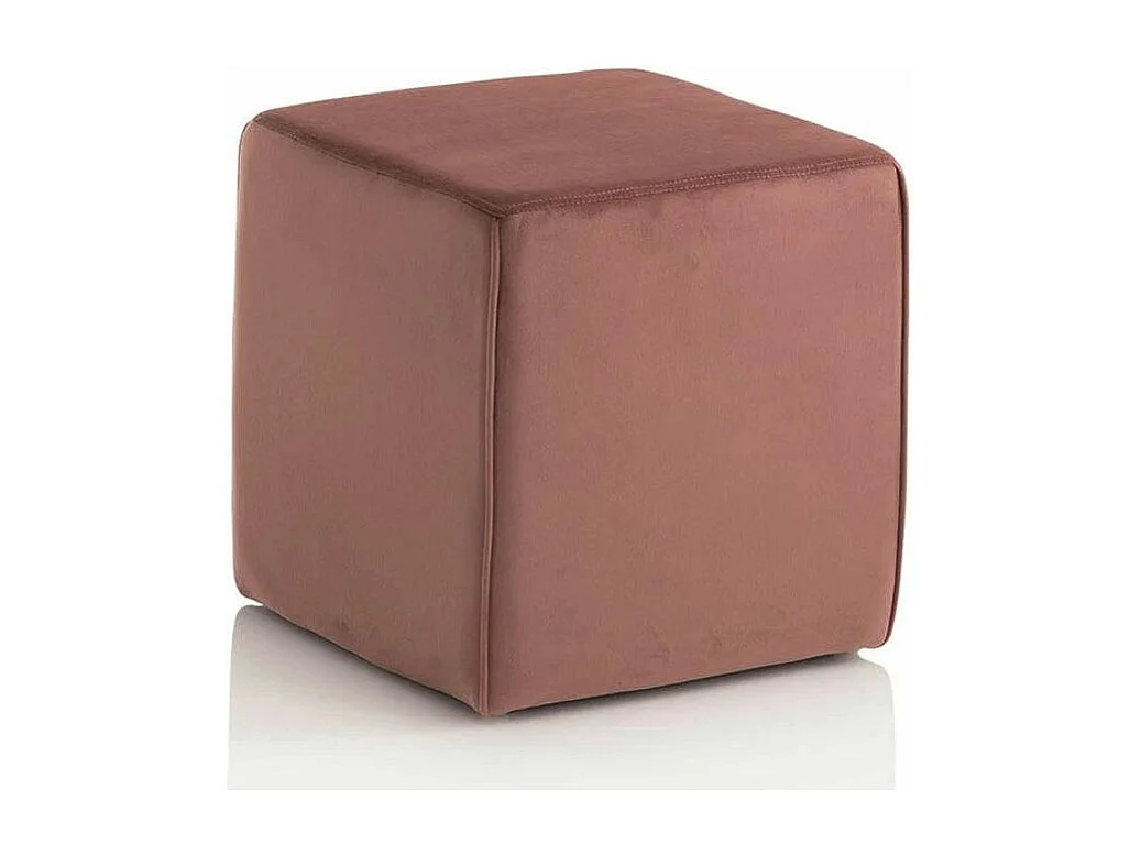 Pouf carré velours rose Joi