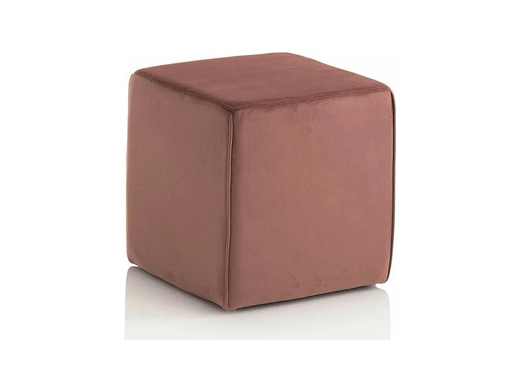 Pouf carré velours rose Joi