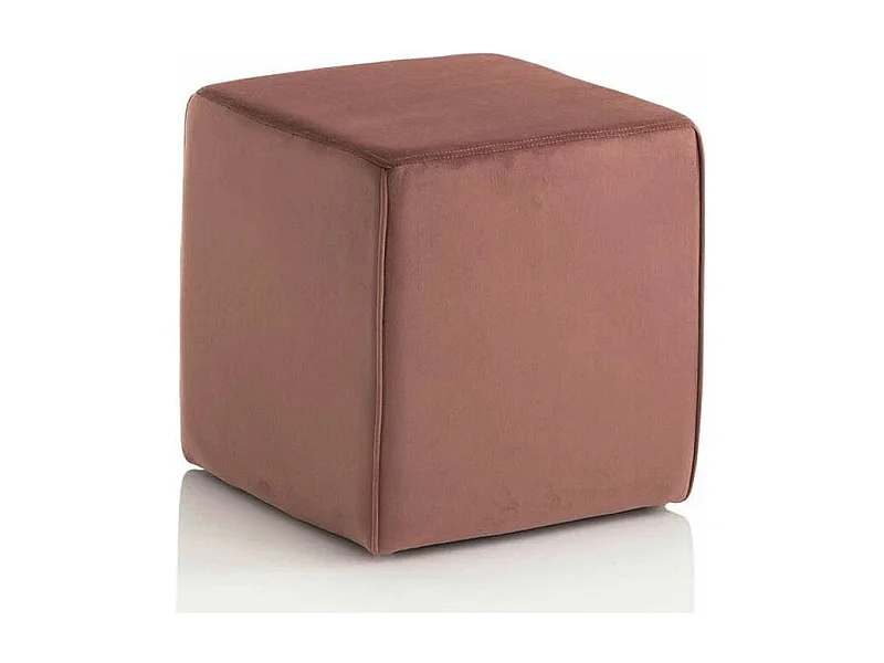 Pouf carré velours rose Joi