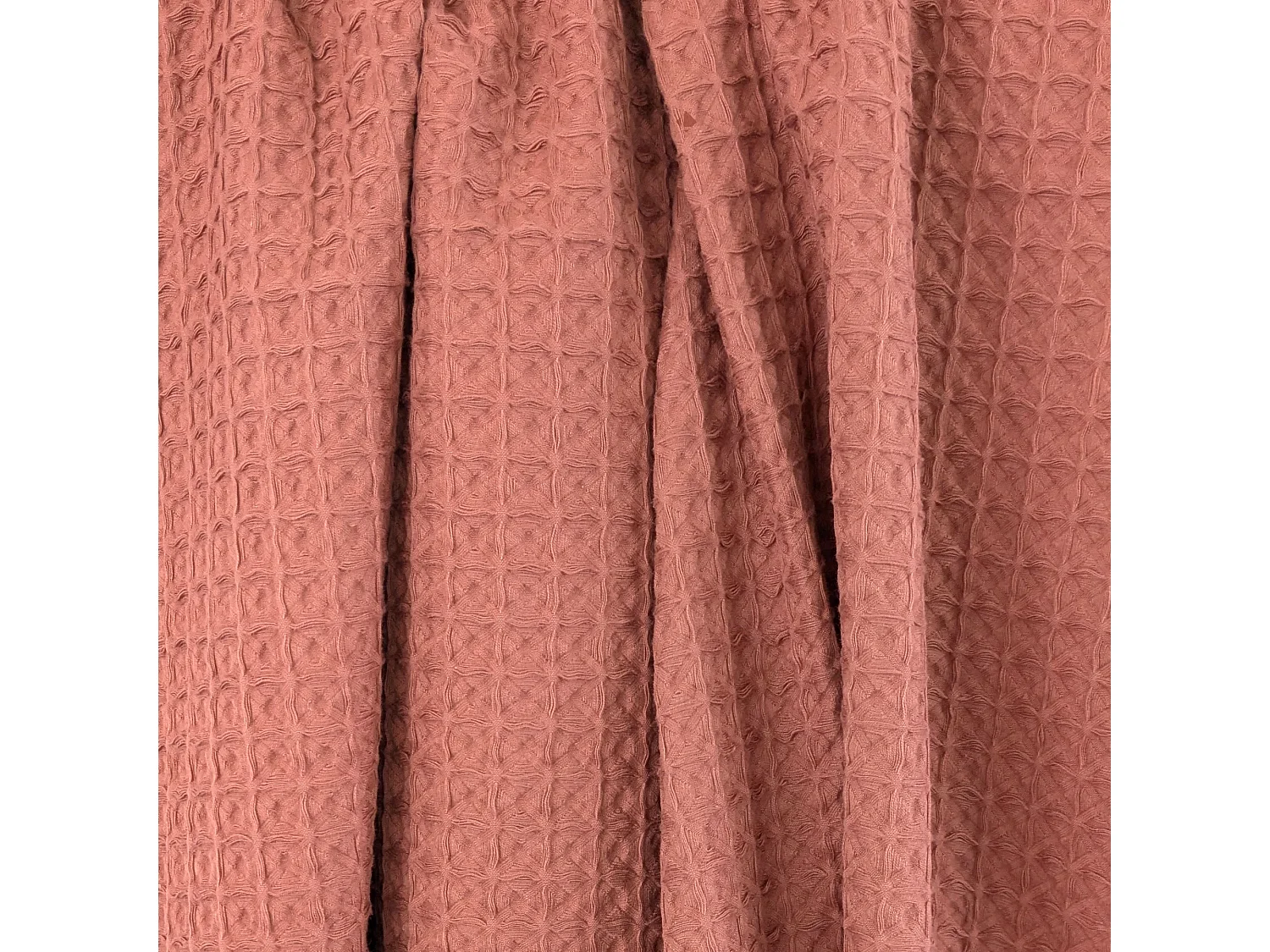 Drap de plage 100x180 cm nid d'abeille collection NOTO rouge country