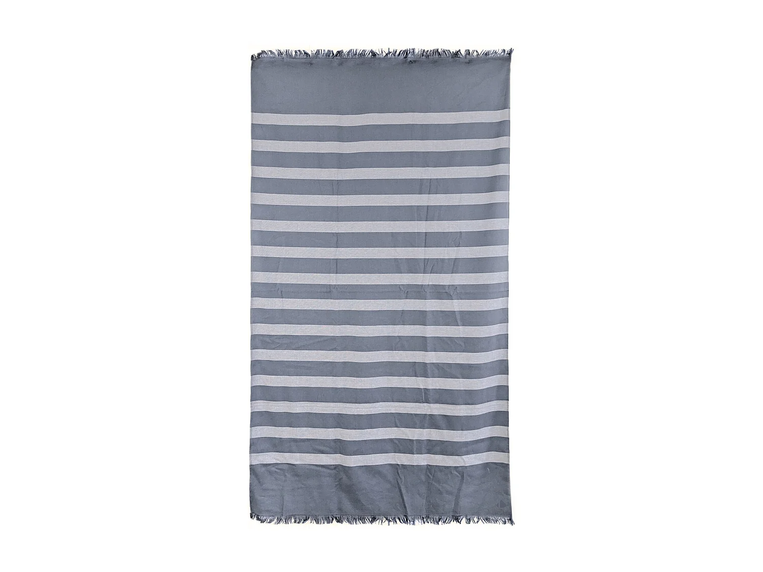 Drap de plage 100x180 cm pur coton collection CATANE rayures bleu marine