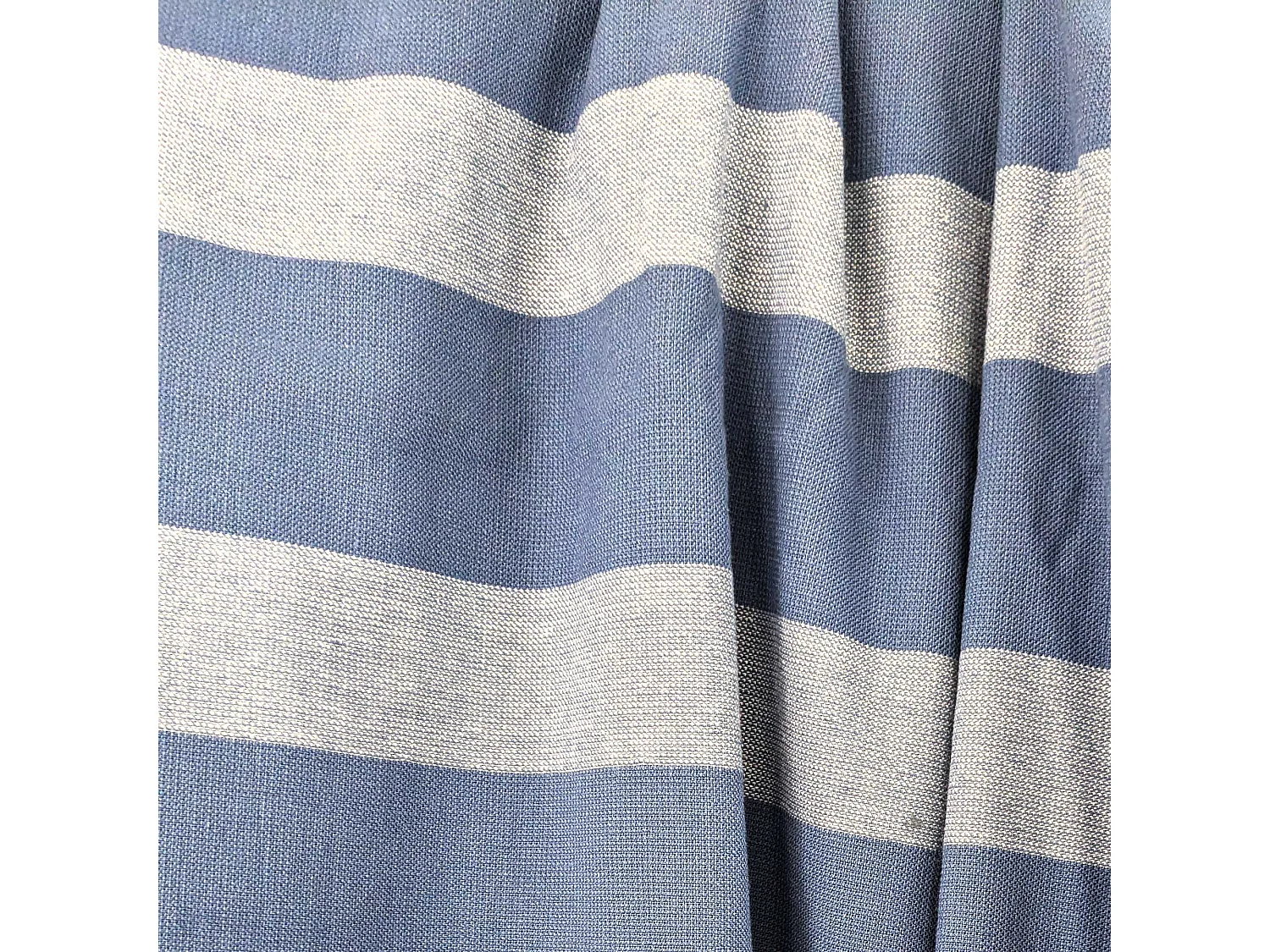 Drap de plage 100x180 cm pur coton collection CATANE rayures bleu marine