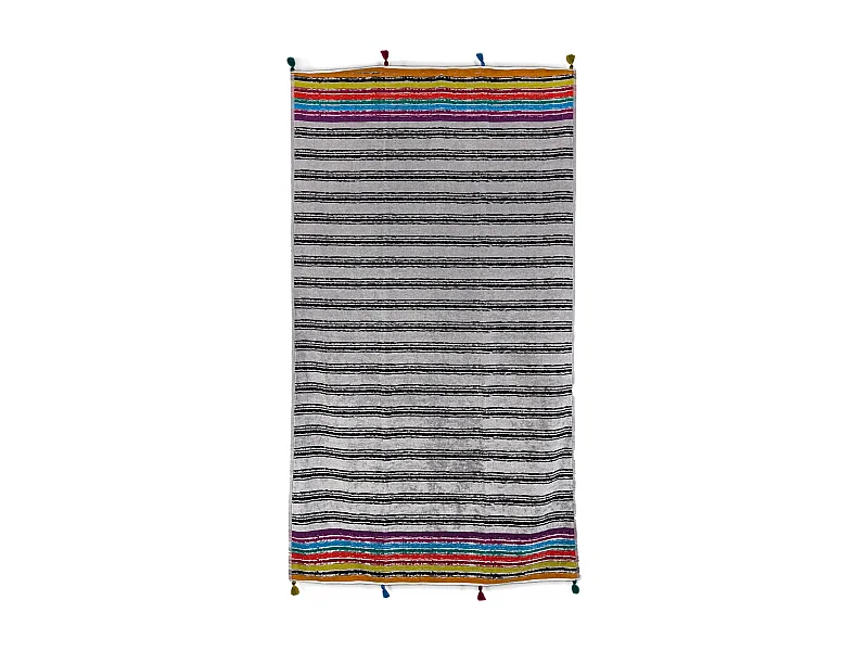 Drap de plage 100x180 cm en velours collection SICILE multicolore
