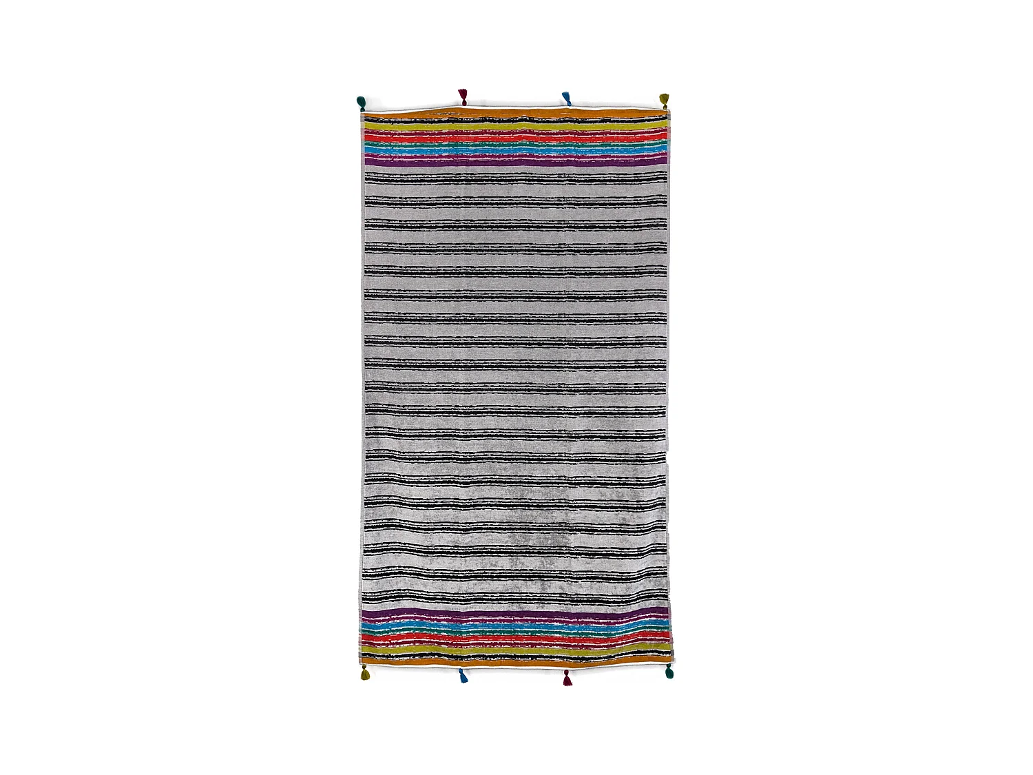 Drap de plage 100x180 cm en velours collection SICILE multicolore