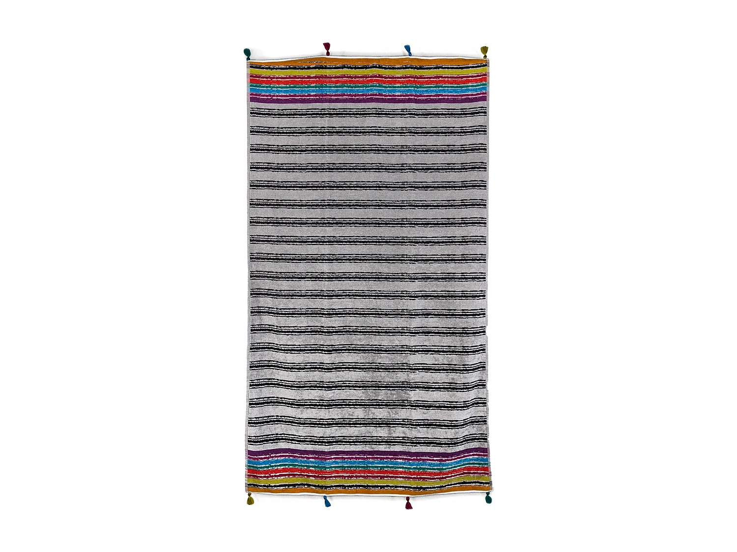Drap de plage 100x180 cm en velours collection SICILE multicolore
