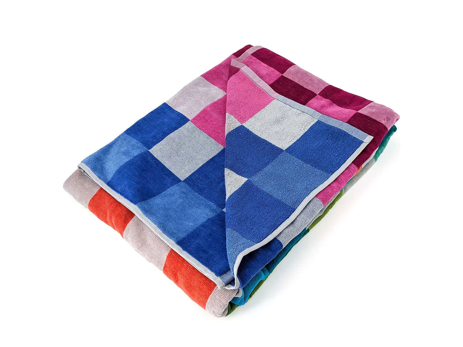 Drap de plage 100x180 cm en velours collection PANAREA multicolore