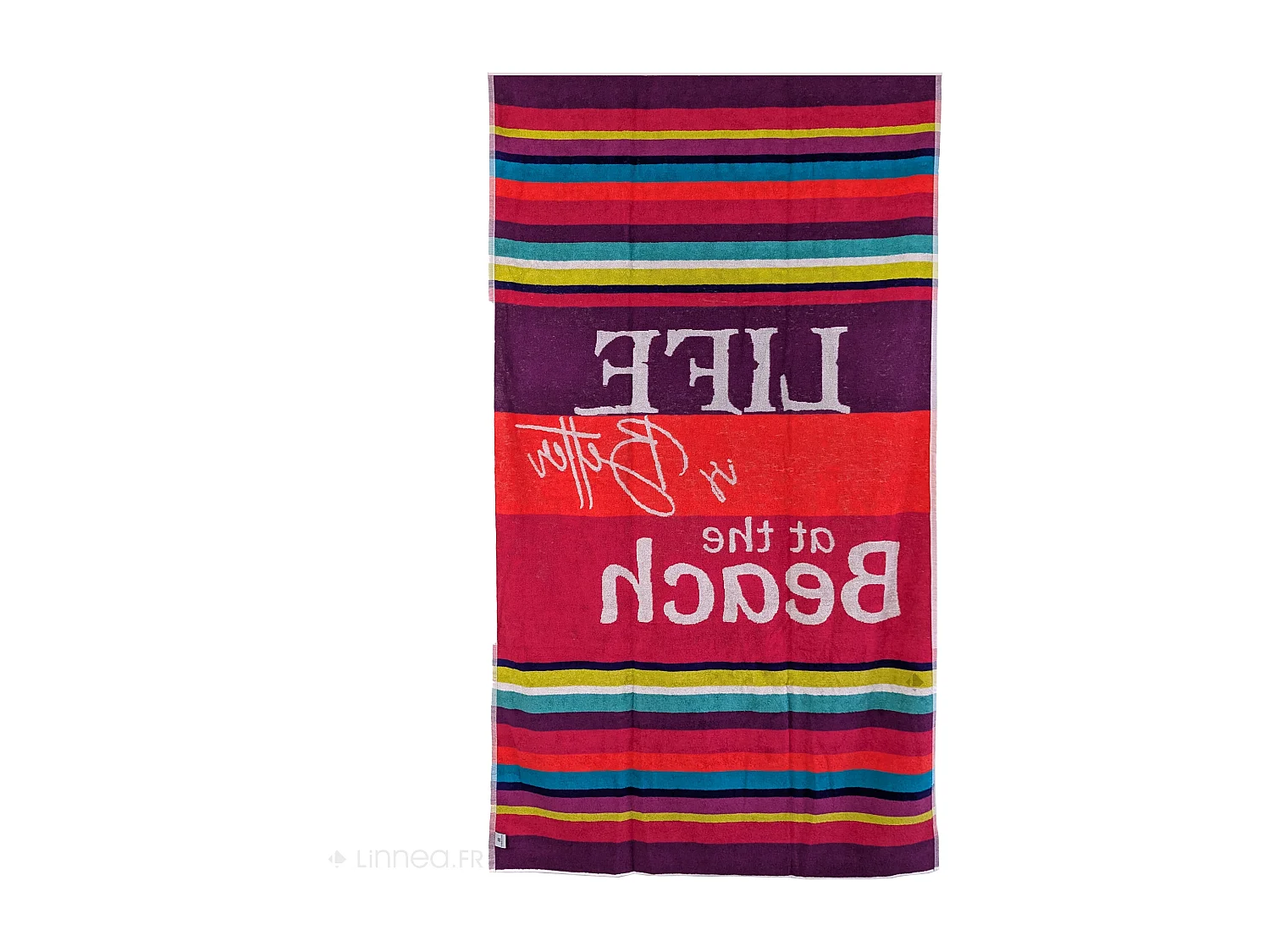 Drap de plage 100x180 cm en velours collection PONZA multicolore