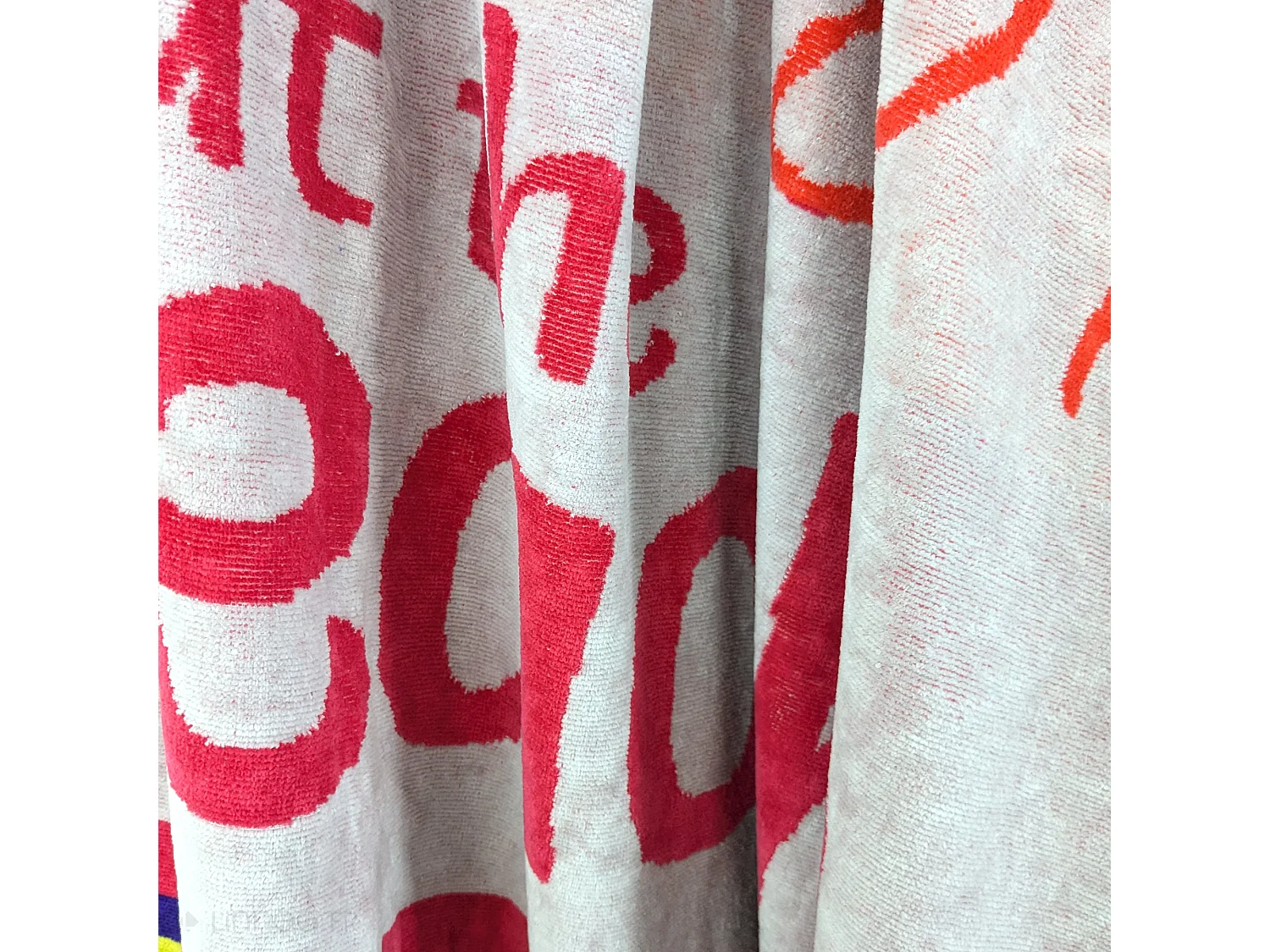 Drap de plage 100x180 cm en velours collection PONZA multicolore