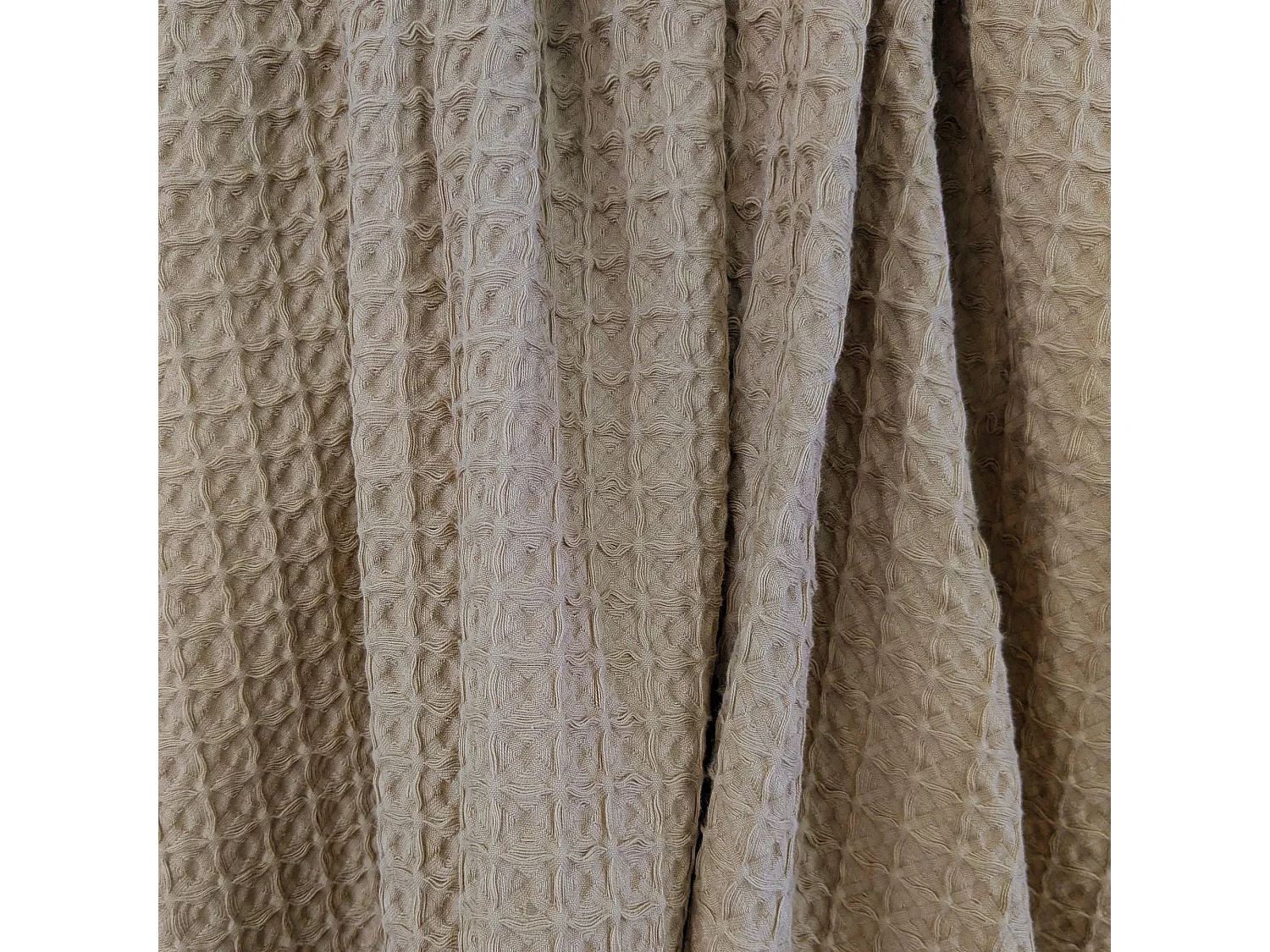 Drap de plage 100x180 cm nid d'abeille collection NOTO marron roble