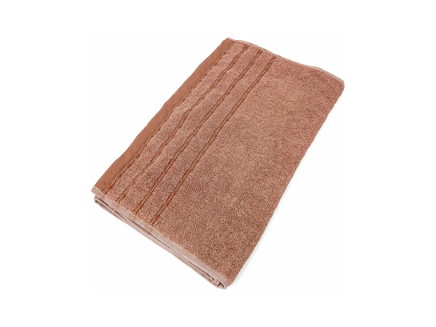 Serviette de toilette coton 500 g/m² 50x100cm VIVID marron Terre-cuite