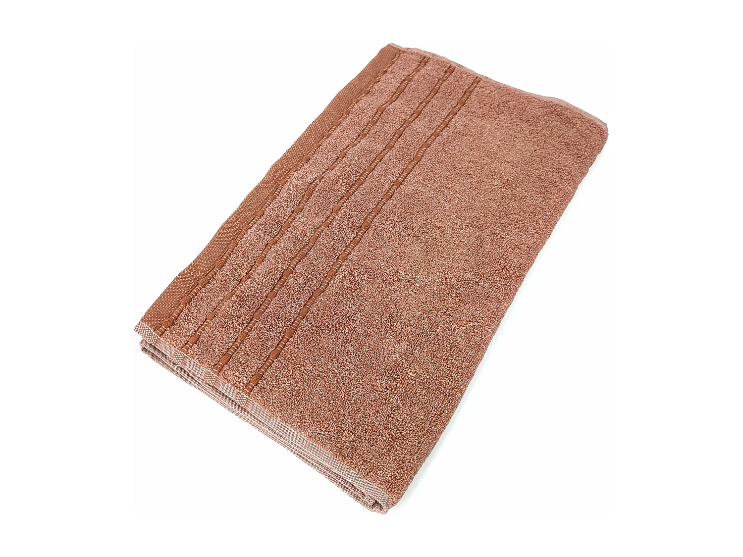 Serviette de toilette coton 500 g/m² 50x100cm VIVID marron Terre-cuite