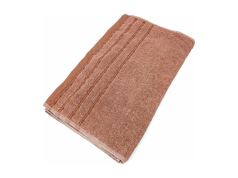 Serviette de toilette coton 500 g/m² 50x100cm VIVID marron Terre-cuite