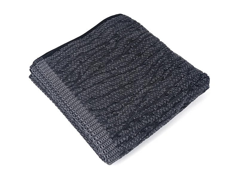 Serviette de toilette 50x100 cm pur coton collection OSAKA feuillage gris