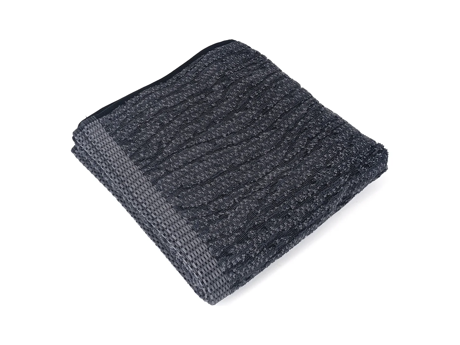 Serviette de toilette 50x100 cm pur coton collection OSAKA feuillage gris