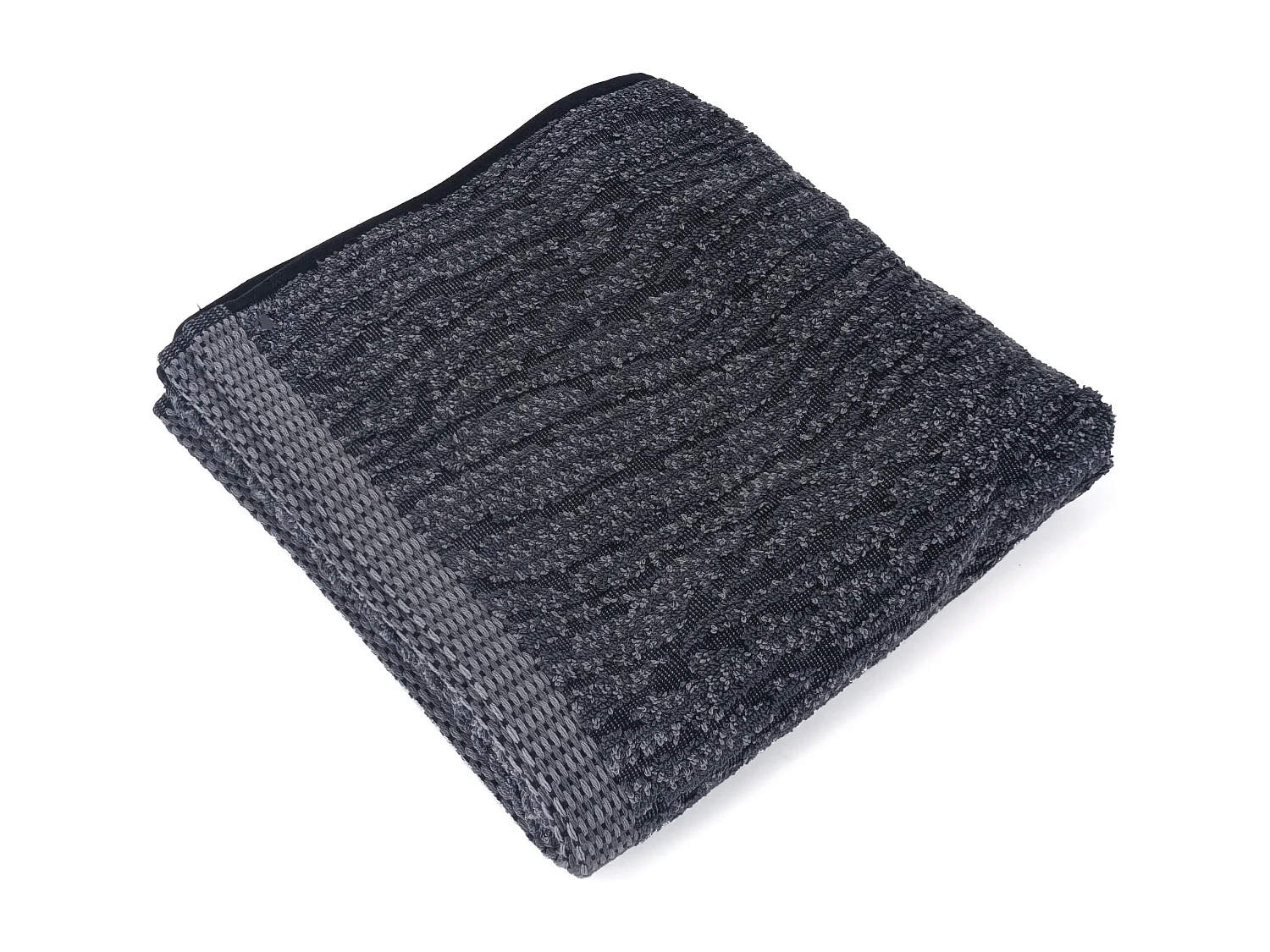 Serviette de toilette 50x100 cm pur coton collection OSAKA feuillage gris