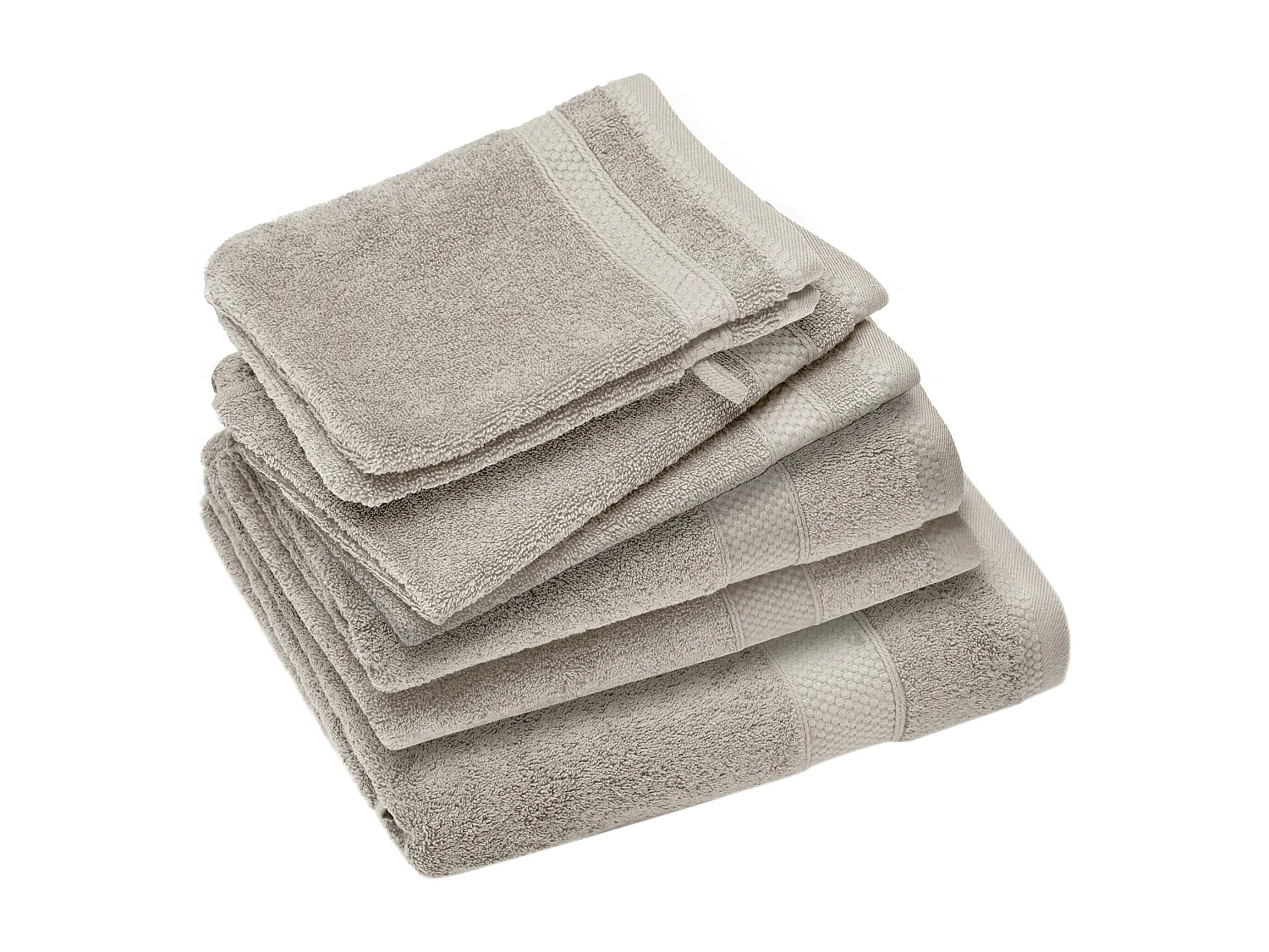 Parure de bain coton 550 g/m2 NAÏA par lot de 7 beige Lin