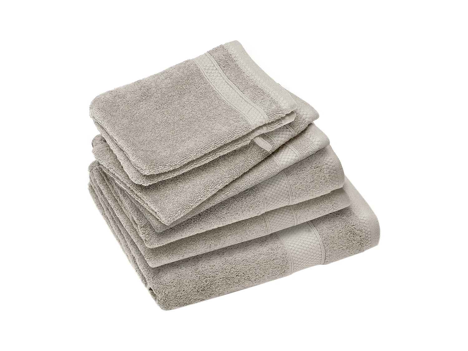 Parure de bain coton 550 g/m2 NAÏA par lot de 7 beige Lin