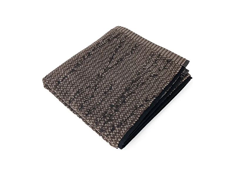Serviette de toilette 50x100 cm pur coton collection OSAKA feuillage marron