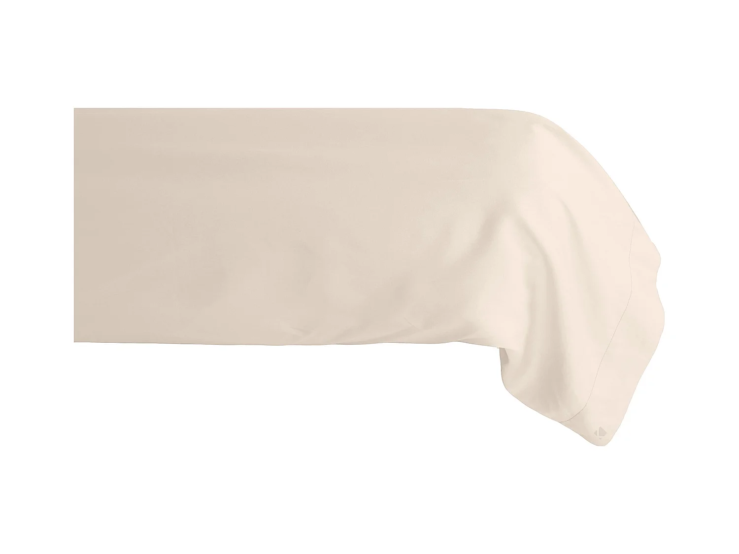 Taie de traversin 43x190 cm percale de coton MANOIR blanc Naturel